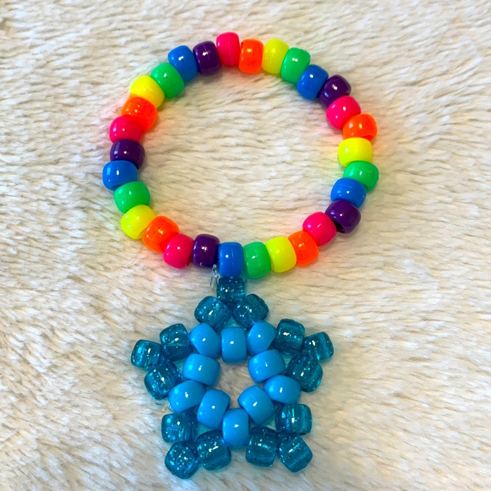 Rainbow Kandi Star Bracelet
